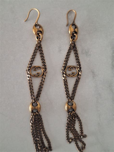 gucci dangling earrings|vintage gucci earrings.